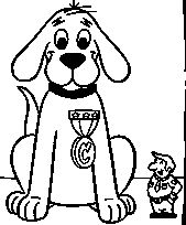 coloriage clifford et sa medaille